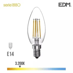 Ampoule LED E14 4W Bougie équi