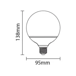 Ampoule LED E27 15W G95 270 Globe - Blanc Neutre 4200k - 5500k - SILUMEN