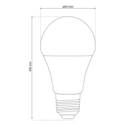 Ampoule LED E27 8,5W 6500K blanc froid 806 lm EDO777587 MARI EDO