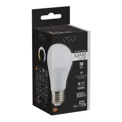 Ampoule LED E27 8,5W 4000K blanc neutre 806 lm avec détecteur de mouvement et de crépuscule MARI EDO