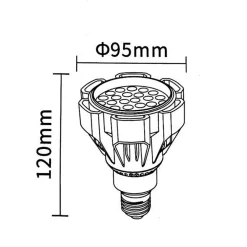 Ampoule LED E27 35W NOIRE 220V PAR30 - Blanc Neutre 4200k - 5500k - SILUMEN