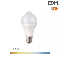 Ampoule LED E27 12W Ronde A60 à Détection de Mouvement - Blanc Chaud 3200K