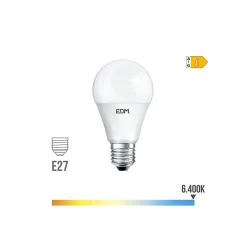 Ampoule LED E27 20W Ronde A60 équivalent à 180W - Blanc du Jour 6400K