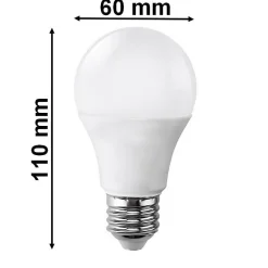 Ampoule LED E27 9W 220V A60 180 degrés (Pack de 10) - Blanc Chaud 2300K - 3500K - SILAMP