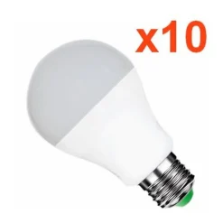 Ampoule LED E27 12W 220V A60 180 degrés (Pack de 10) - Blanc Froid 6000K - 8000K - SILAMP