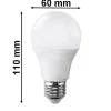 Ampoule LED E27 9W 220V A60 180 degrés - Blanc Froid 6000K - 8000K - SILAMP