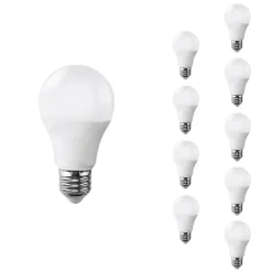 Ampoule LED E27 9W 220V A60 180 degrés (Pack de 10) - Blanc Froid 6000K - 8000K - SILAMP
