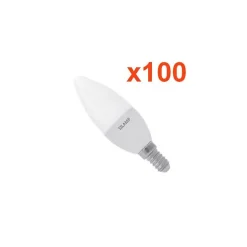 Ampoule LED E14 8W 220V C37 180 degrés (Pack de 100) - Blanc Chaud 2300K - 3500K - SILAMP