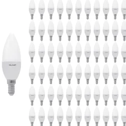 Ampoule LED E14 8W 220V C37 180 degrés (Pack de 100) - Blanc Chaud 2300K - 3500K - SILAMP