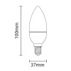 Ampoule LED E14 6W 220V C37 180 degrés Dimmable - Blanc Froid 6000K - 8000K - SILAMP