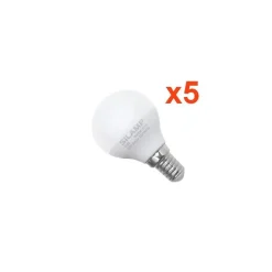 Ampoule LED E14 8W 220V G45 300 degrés (Pack de 5) - Blanc Neutre 4000K - 5500K - SILAMP