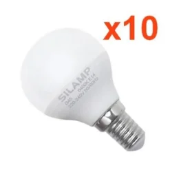 Ampoule LED E14 8W 220V G45 300 degrés (Pack de 10) - Blanc Chaud 2300K - 3500K - SILAMP
