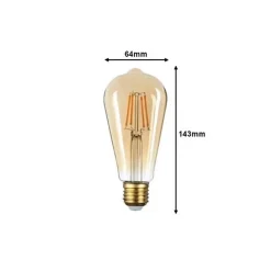 Ampoule LED Filament Dimmable 6W ST64 Edison - Blanc Chaud 2300k - 3500k - Silumen