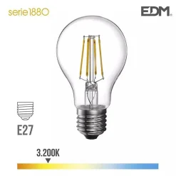 Ampoule LED Filament E27 - 4W 500lm - 3200K Lumière Chaude - 6x10,6cm - 98600