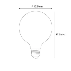 Ampoule LED filament spirale E27 dimmable G125 4W 270lm 2200K