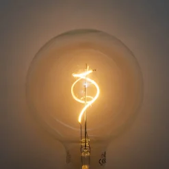 Ampoule LED filament spirale E27 dimmable G125 4W 270lm 2200K
