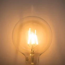 Ampoule LED filament spirale E27 dimmable G125 5W 450lm 2200K