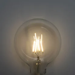 Ampoule LED filament spirale E27 dimmable 3 niveaux G125 4W 450lm 3000K