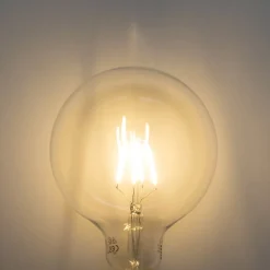 Ampoule LED filament spirale E27 dimmable G125 5W 450lm 2700K