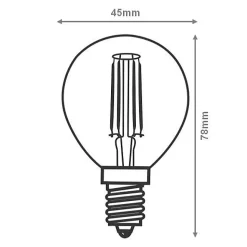 Ampoule LED Filament 4W G45 - Blanc Chaud 2300k-3500k - Pack de 10