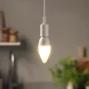 Ampoule LED flamme E27 470lm 4.2W = 40W Ø3.5cm Diall blanc chaud