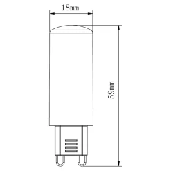 Ampoule LED G9 600lm=48W blanc chaud dimmable Jacobsen