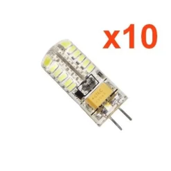 Ampoule LED G4 12V 3W SMD2835 24LED 360 degrés (Pack de 10) - Blanc Chaud 2300K - 3500K - SILAMP