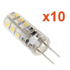 Ampoule LED G4 2W 12V SMD2835 24LED 360 degrés (Pack de 10) - Blanc Chaud 2300K - 3500K - SILAMP