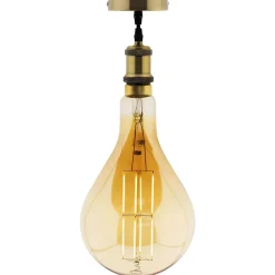 Ampoule LED géante E27 5W - Blanc chaud - 350lm 2500K - Kit de suspension inclus - Zenitech
