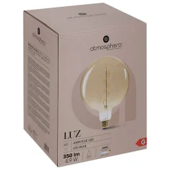 Ampoule LED Globe ambrée - filament torsadé E27 D20 cm - Atmosphera
