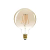 Ampoule LED Globe ambrée - filament droit E27 D13 cm - Atmosphera