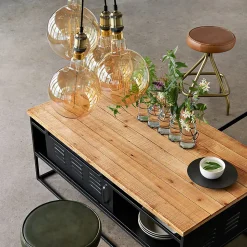 Ampoule LED Globe ambrée - filament torsadé E27 D10 cm - Atmosphera