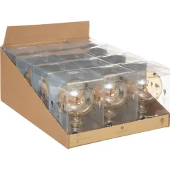 Ampoule LED Globe ambrée - filament torsadé E27 D10 cm - Atmosphera