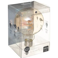 Ampoule LED Globe ambrée - filament torsadé E27 D10 cm - Atmosphera