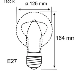 Ampoule LED globe doré E27 180lm blanc extra chaud 3,5W Paulmann