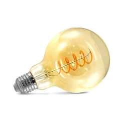 Ampoule LED Globe G95 E27 Filament Spirale Doré 4W 2700K