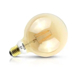Ampoule LED Globe G125 E27 Filament Doré 8W 2700K