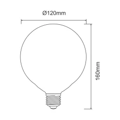 Ampoule LED globe 22W et 2 600 lumens 3000K.