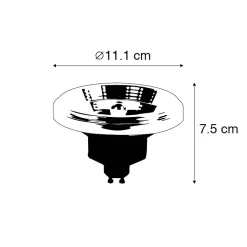 Ampoule LED GU10 à intensité variable en 3 étapes AR111 11W 700 lm 2000-3000K