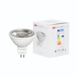 Ampoule LED GU5.3 / MR16 12V 8W SMD 80 degrés (Pack de 10) - Blanc Neutre 4000K - 5500K - SILAMP