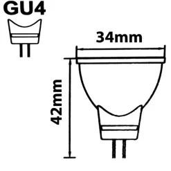 Ampoule LED GU4 / MR11 4W 12V - Blanc Neutre 4000K - 5500K - SILAMP
