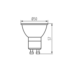 Ampoule LED GU10 - 7W - Blanc Naturel 4000K - Spot Dimmable - 575lm - Argent