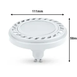 Ampoule LED GU10 AR111 9W - Blanc Chaud 2300K - 3500K - SILAMP