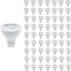Ampoule LED GU10 Dimmable 8W 220V SMD2835 PAR16 60degrés (Pack de 100) - Blanc Neutre 4000K - 5500K - SILAMP