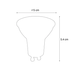 Ampoule LED GU10 noire 7W 610lm 3000K