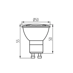 Ampoule LED GU10 Spot Blanc Chaud 9W 900lm Céramique 50mm