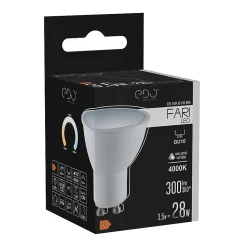 Ampoule LED GU10 3,5W 4000K blanc neutre 300 lm 120 degrés EDO777458 FARI EDO