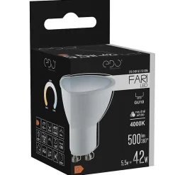 Ampoule LED GU10 5,5W 4000K blanc neutre 500 lm 120 degrés EDO777460 FARI EDO