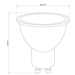 Ampoule LED GU10 3,5W 3000K blanc chaud 300 lm 120 degrés EDO777459 FARI EDO
