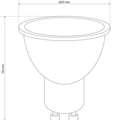 Ampoule LED GU10 7,5W 6500K blanc froid 700 lm 120 degrés EDO777436 FARI EDO